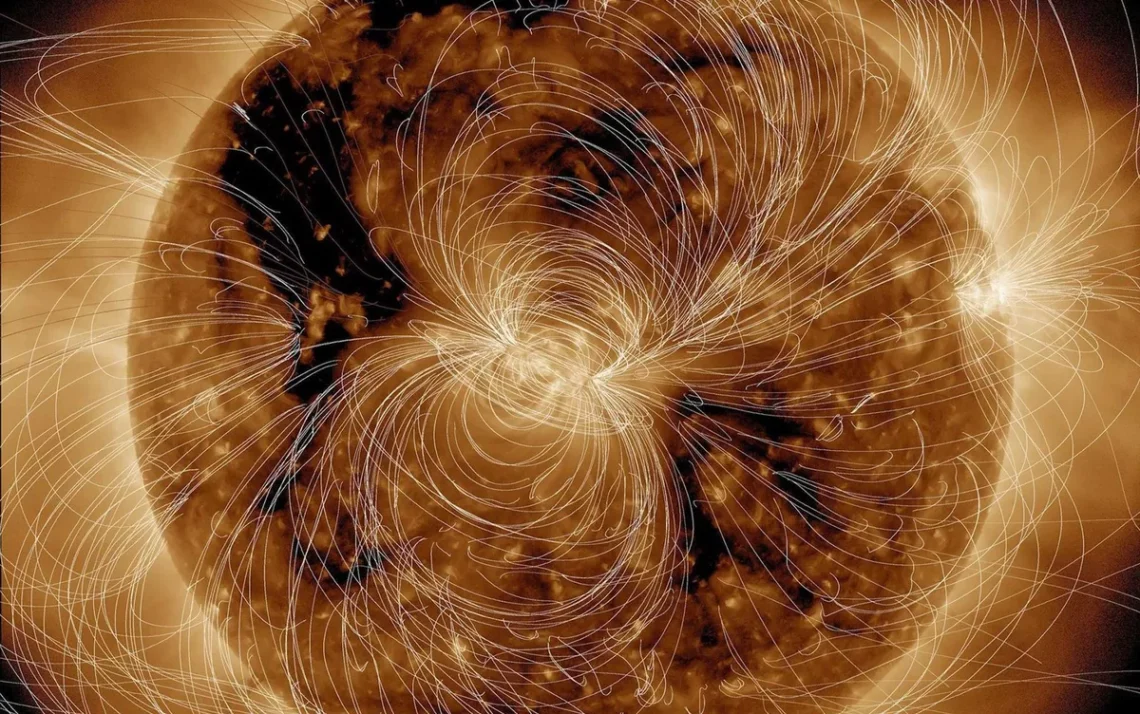 campo magnético do Sol;
